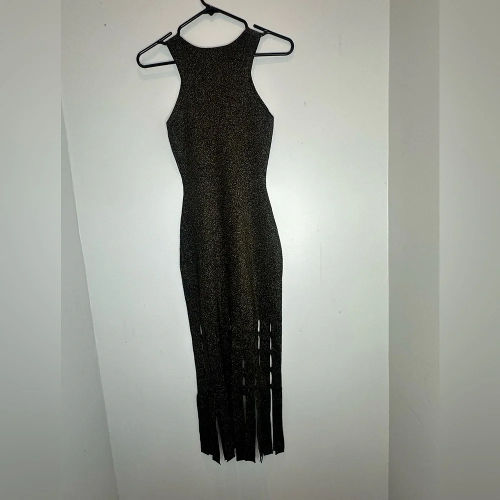 Rails Kaia Metallic Fringe Detail Knit Midi Dress - Picture 3 of 11